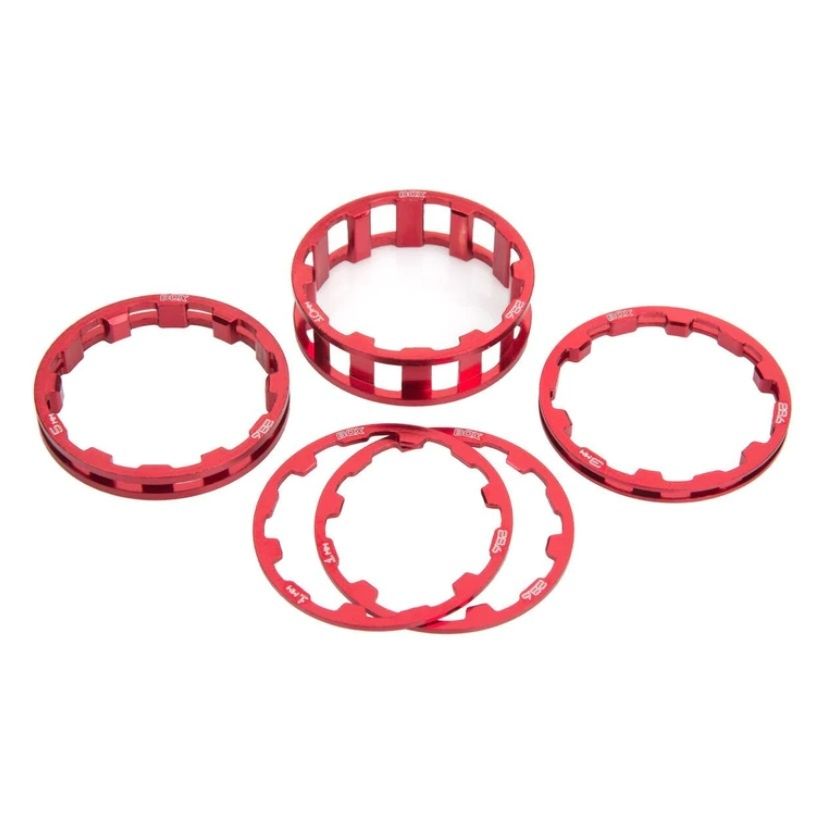 Box One Stem Spacer 1'' 4/Pk, Color: Red