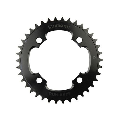 Shimano DXR 4-Bolt Single Chainring , Color: Black, Size: 38T