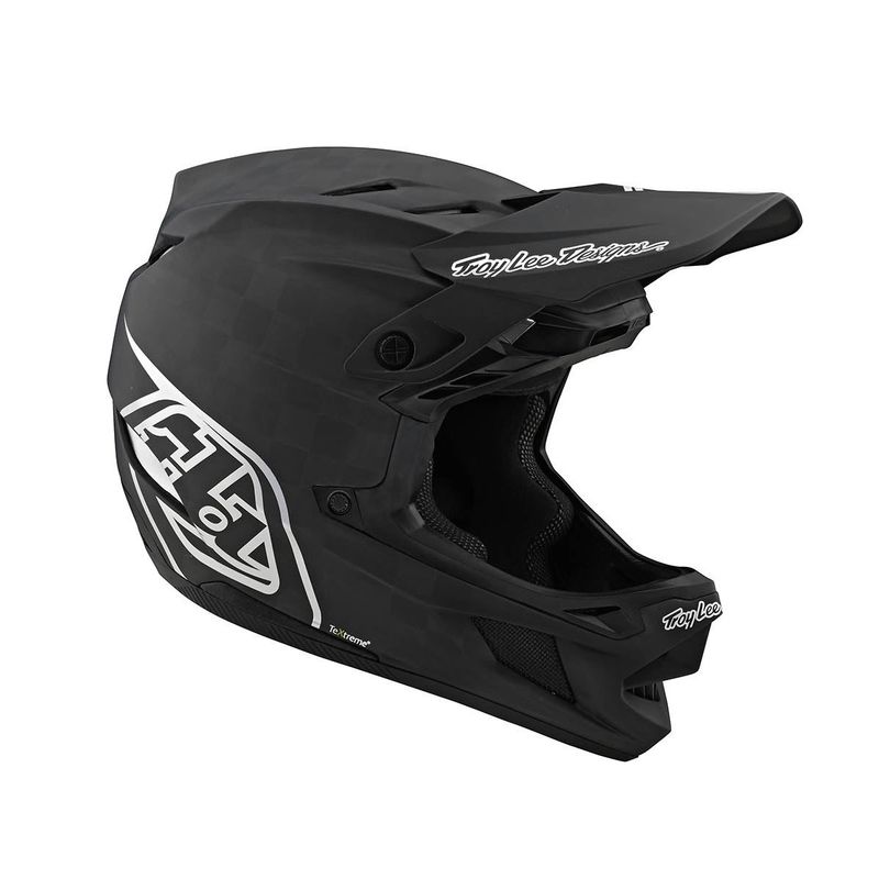 Troy Lee D4 Carbon Helmet w/ MIPS Stealth Black/Silver