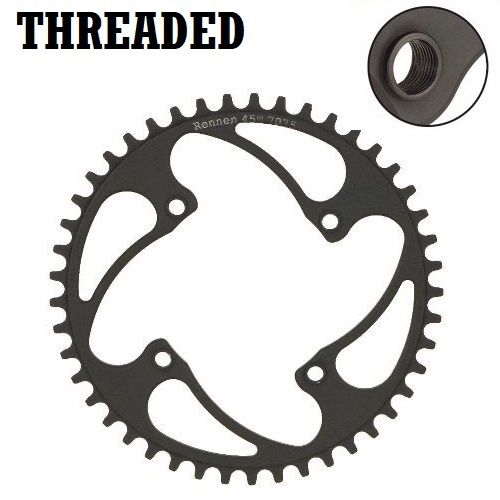 Rennen 4-Bolt Chainring Threaded Black