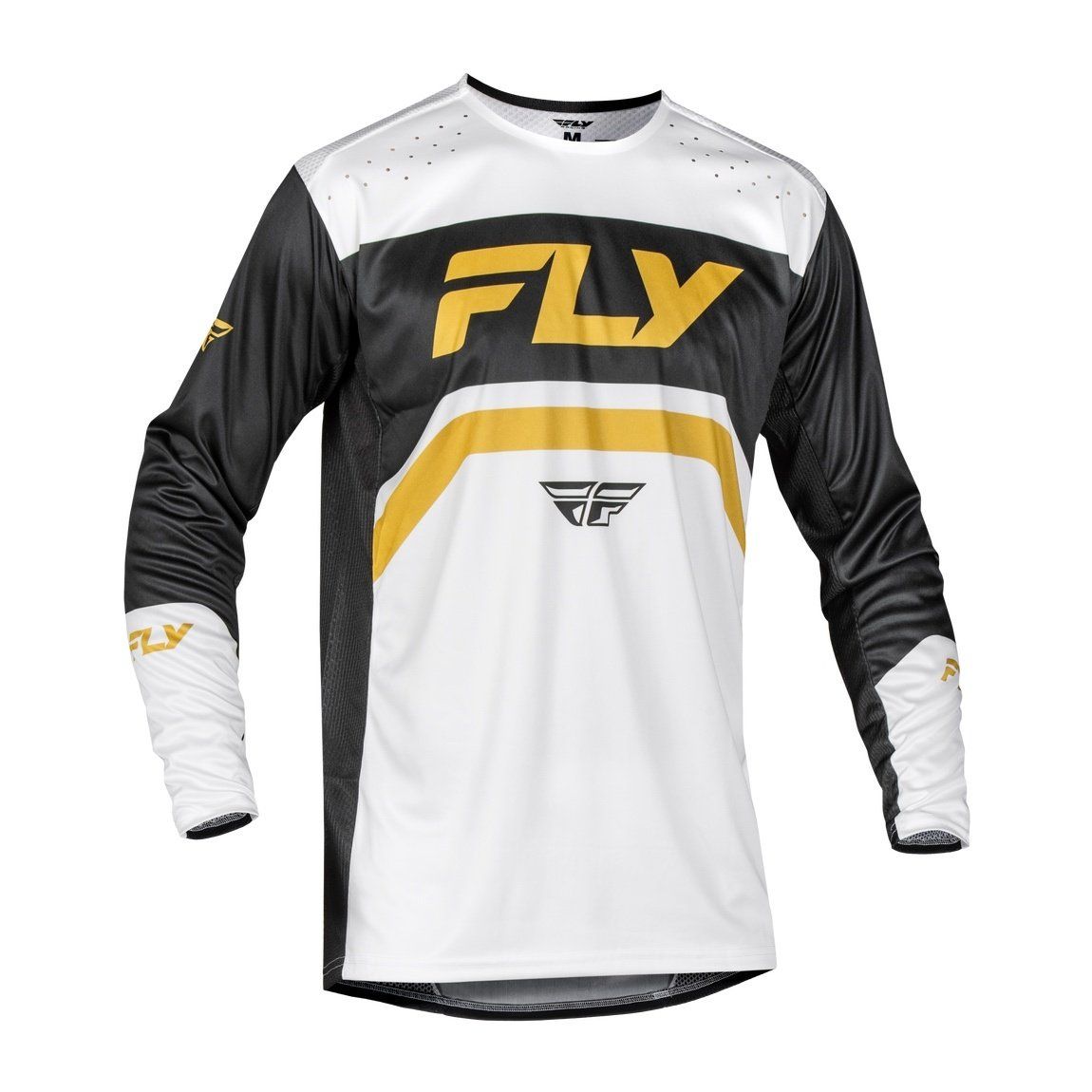Fly Rayce Bicycle Jersey White/Black/Gold