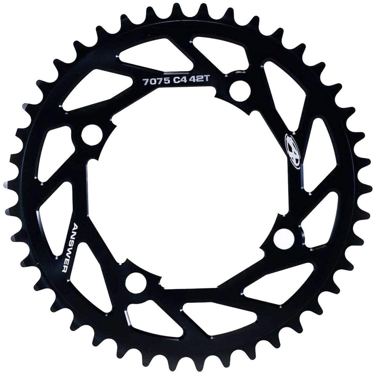Answer Typhoon C4 4-bolt Chainring Black 
