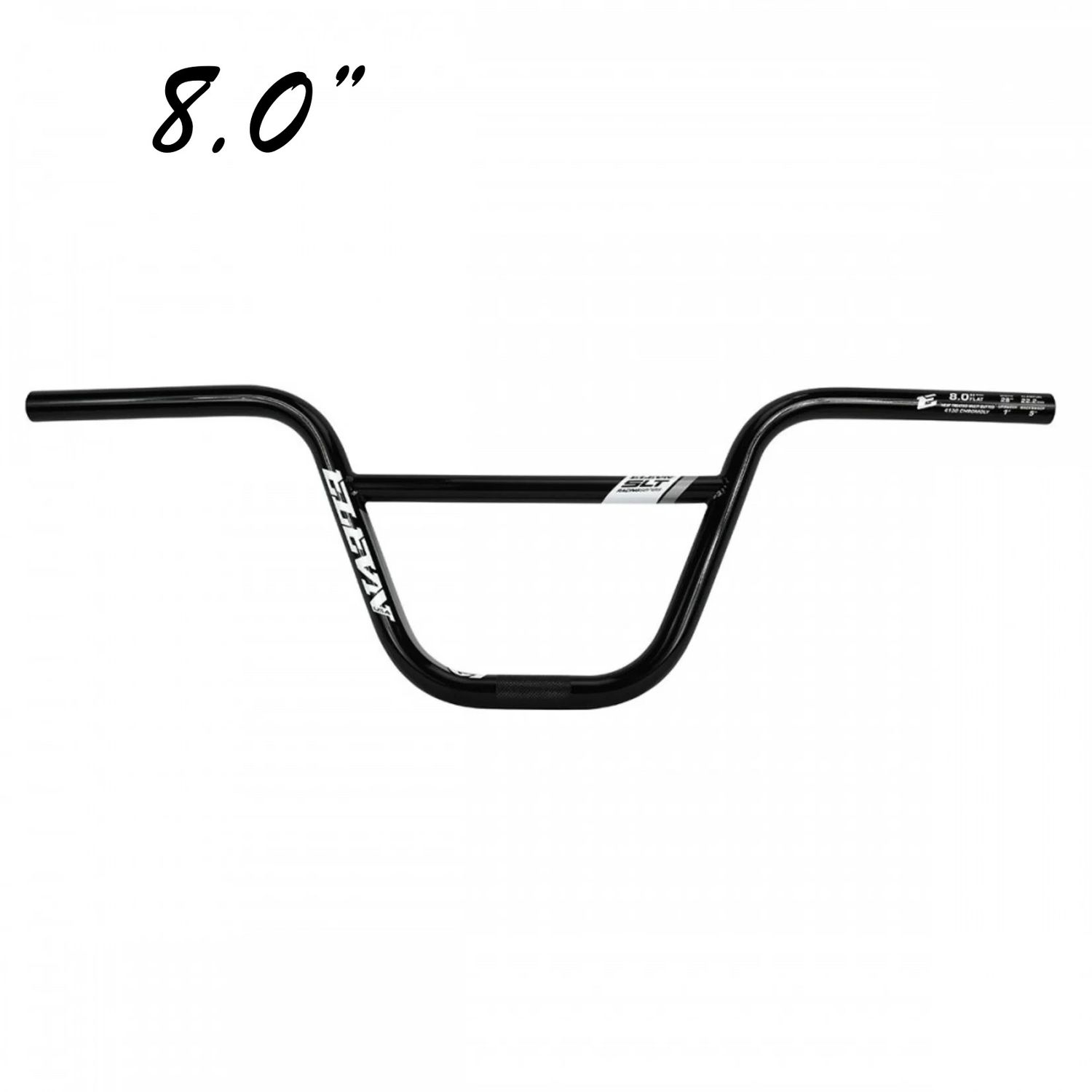 Elevn Pro SLT Race Flat Bar 8.0'' Black w/White Logo