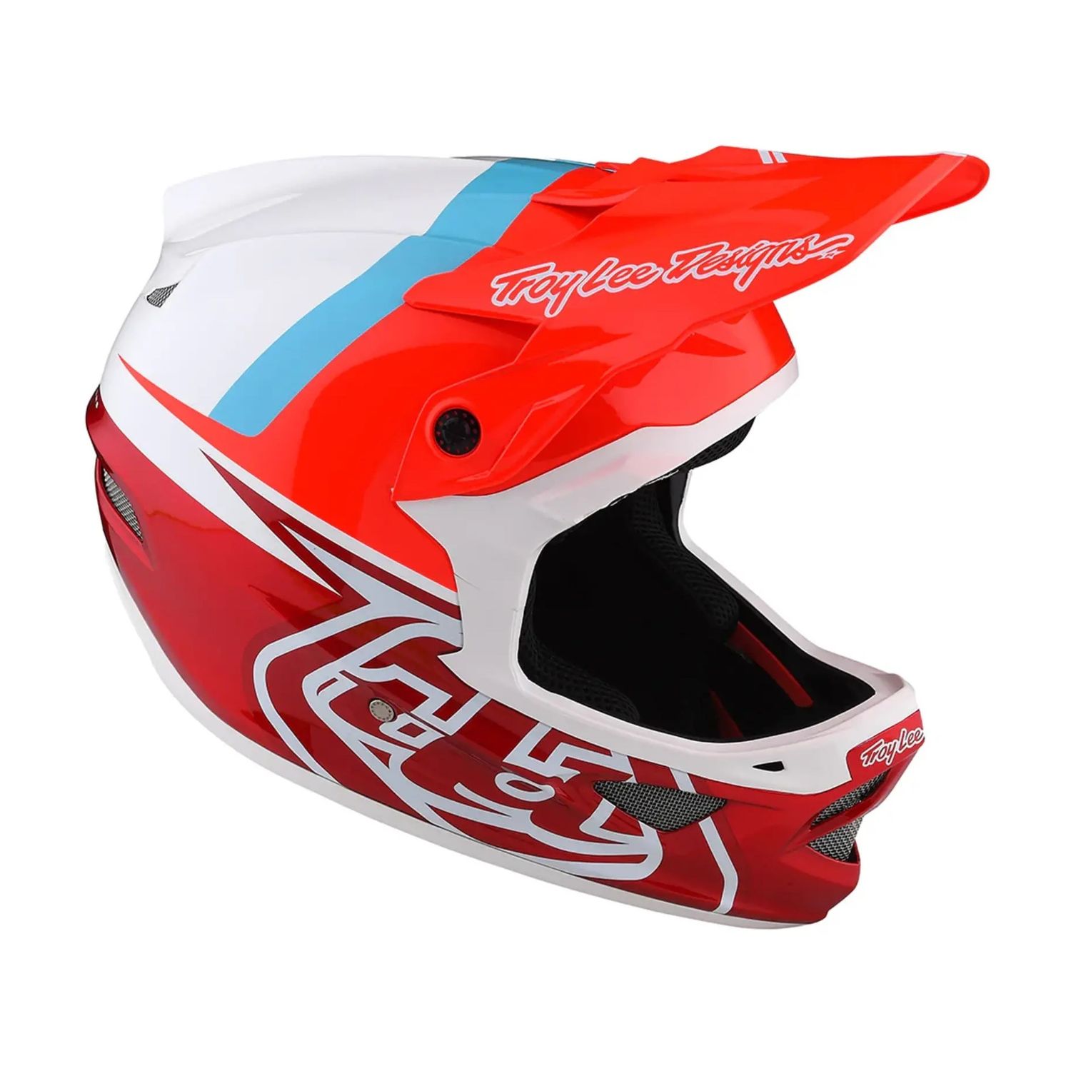 Troy Lee D3 Fiberlite Helmet Slant Red Troy Lee D3 Fiberlite Helmet Slant Red