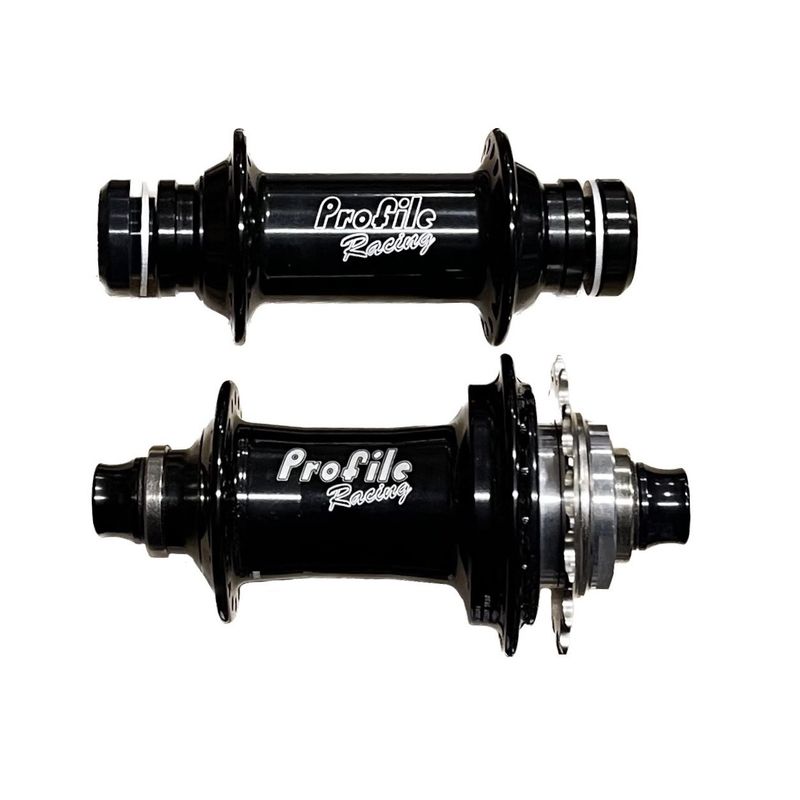 Profile AC-2 Hub Set 36H 3/8" Axle Black w/ Front 20mm
