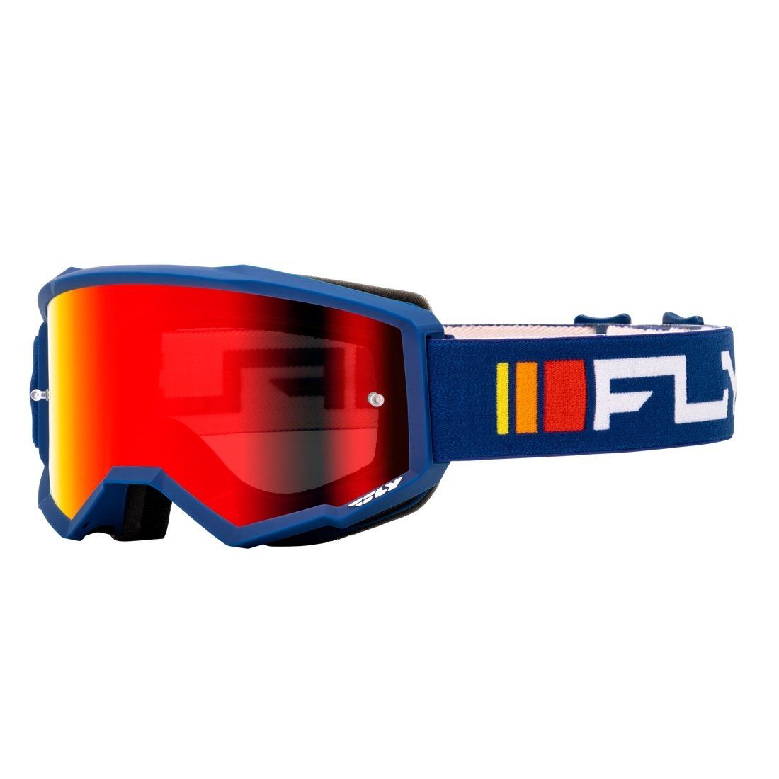 Fly Zone Goggle Navy/White w/ Red Mirror/Smoke Lens