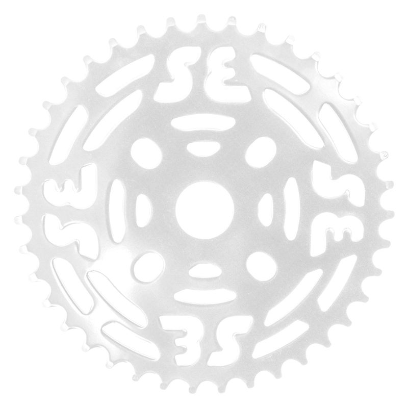 Se Racing One Piece Steel Chainring 39T White