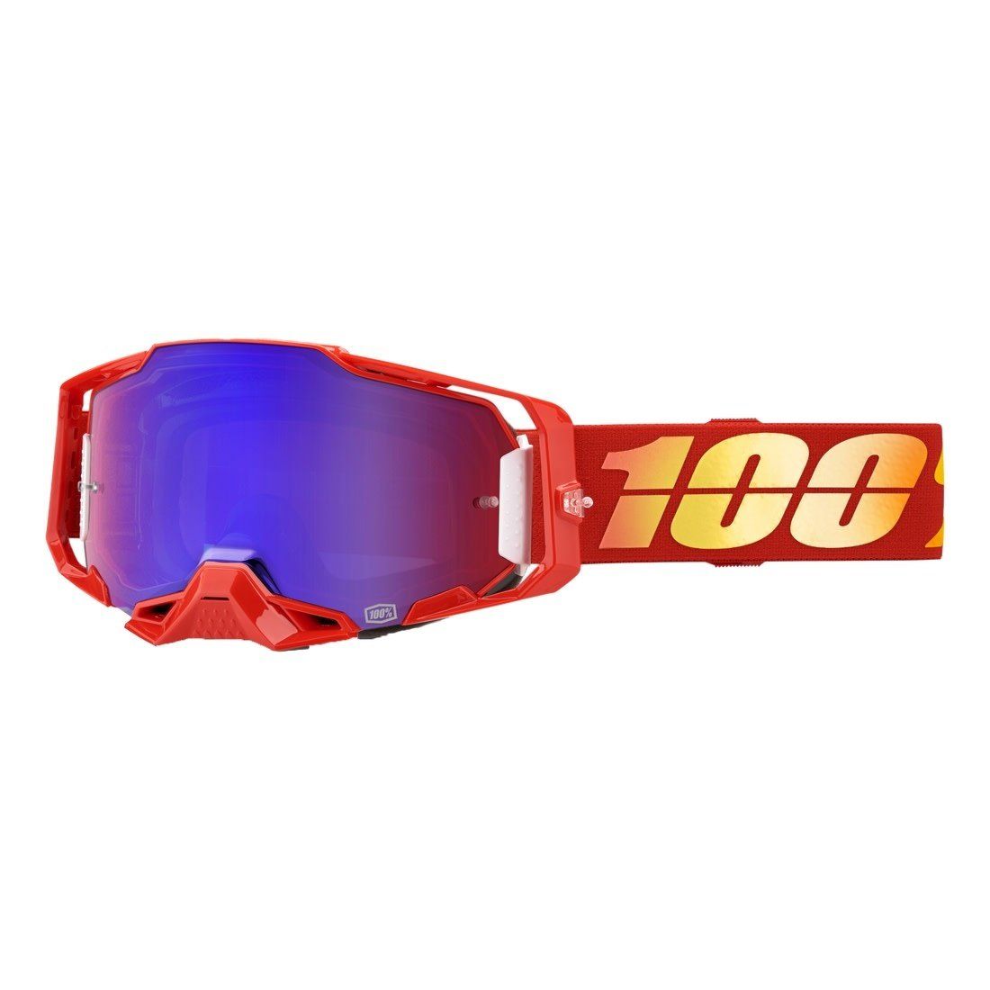 100% Armega Goggle Nuketown Mirror Red/Blue Lens