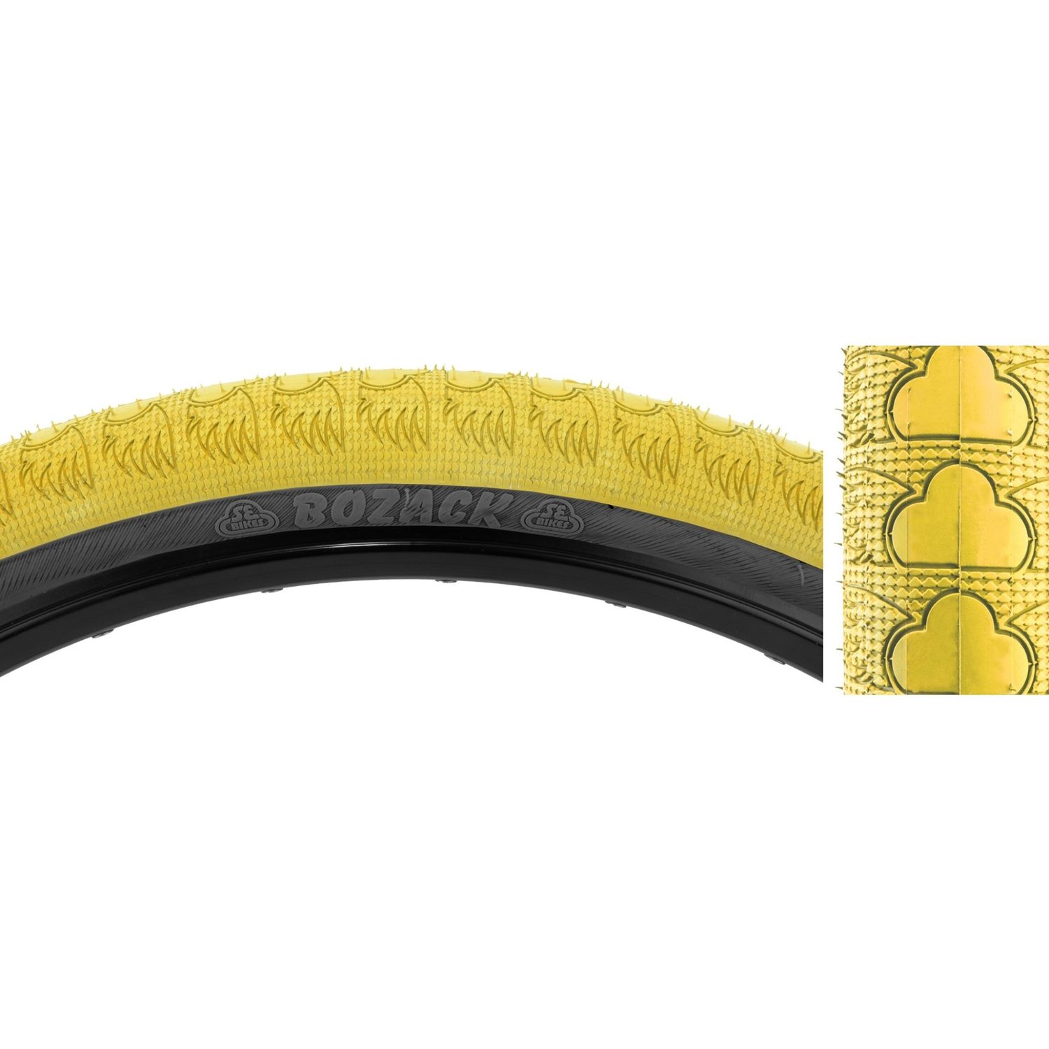 Se Bikes Bozack Tire 24x2.40'' Wire, Color: Yellow/Black