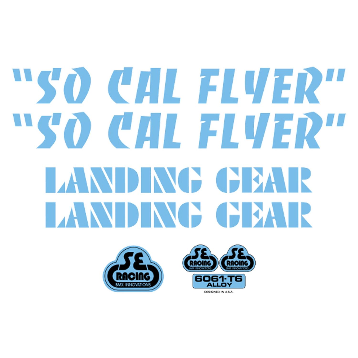 SE Bikes Decal Set So Cal Flyer , Color: Blue