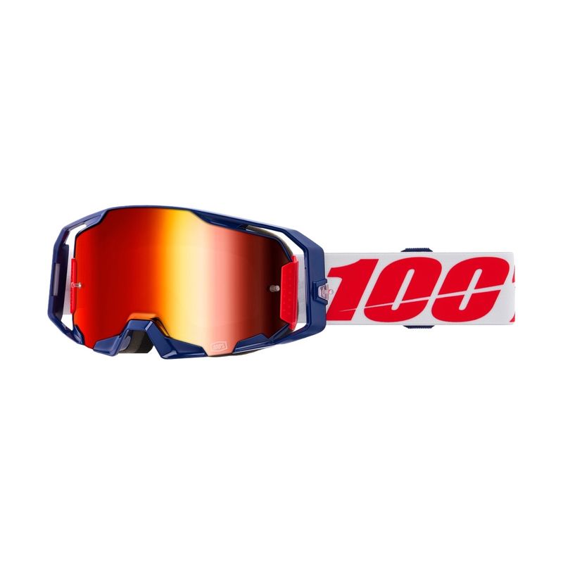 100% Armatic Goggle Mach Z Mirror Red Lens