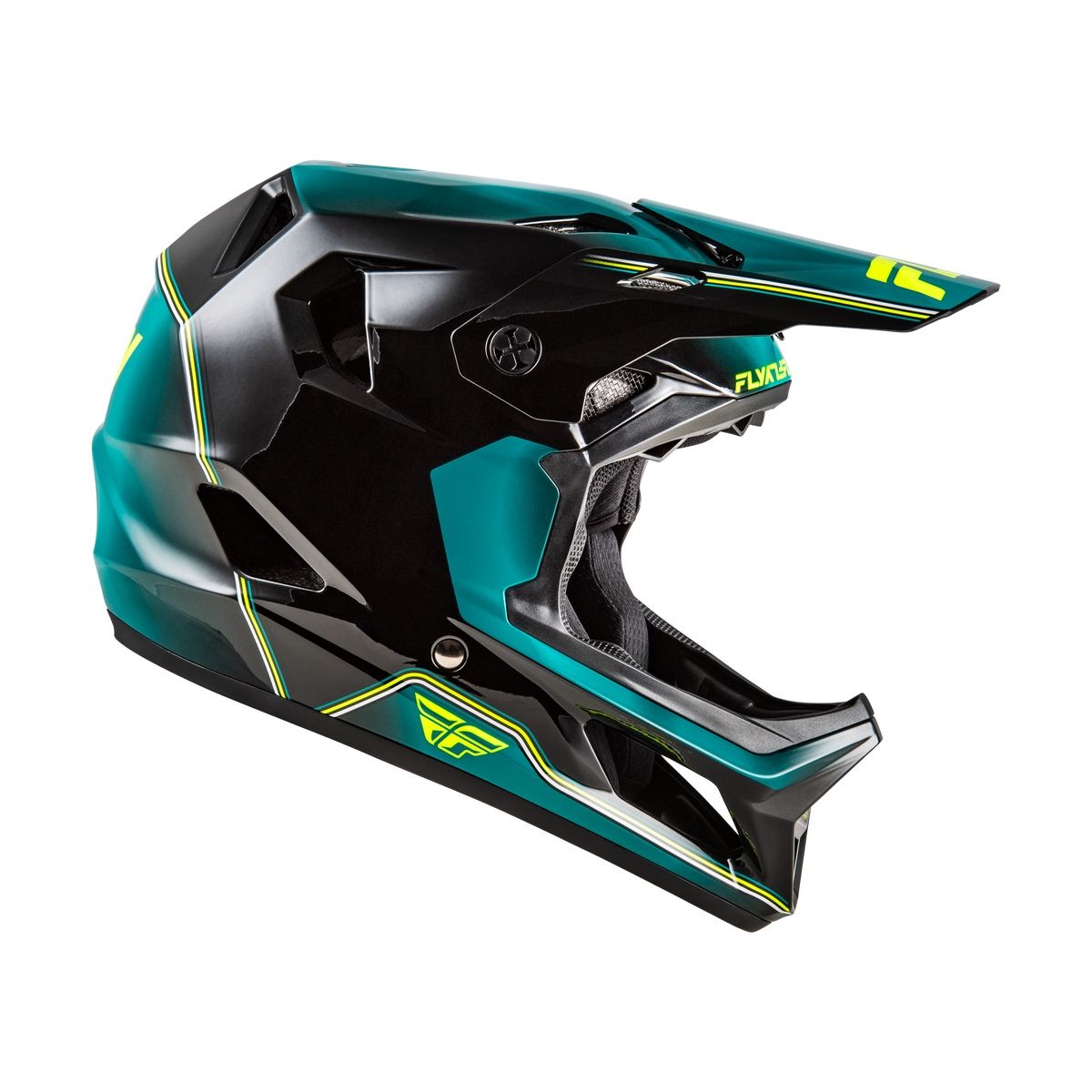 Fly Rayce Repeat Bicycle Helmet Black/Teal/Hi-vis