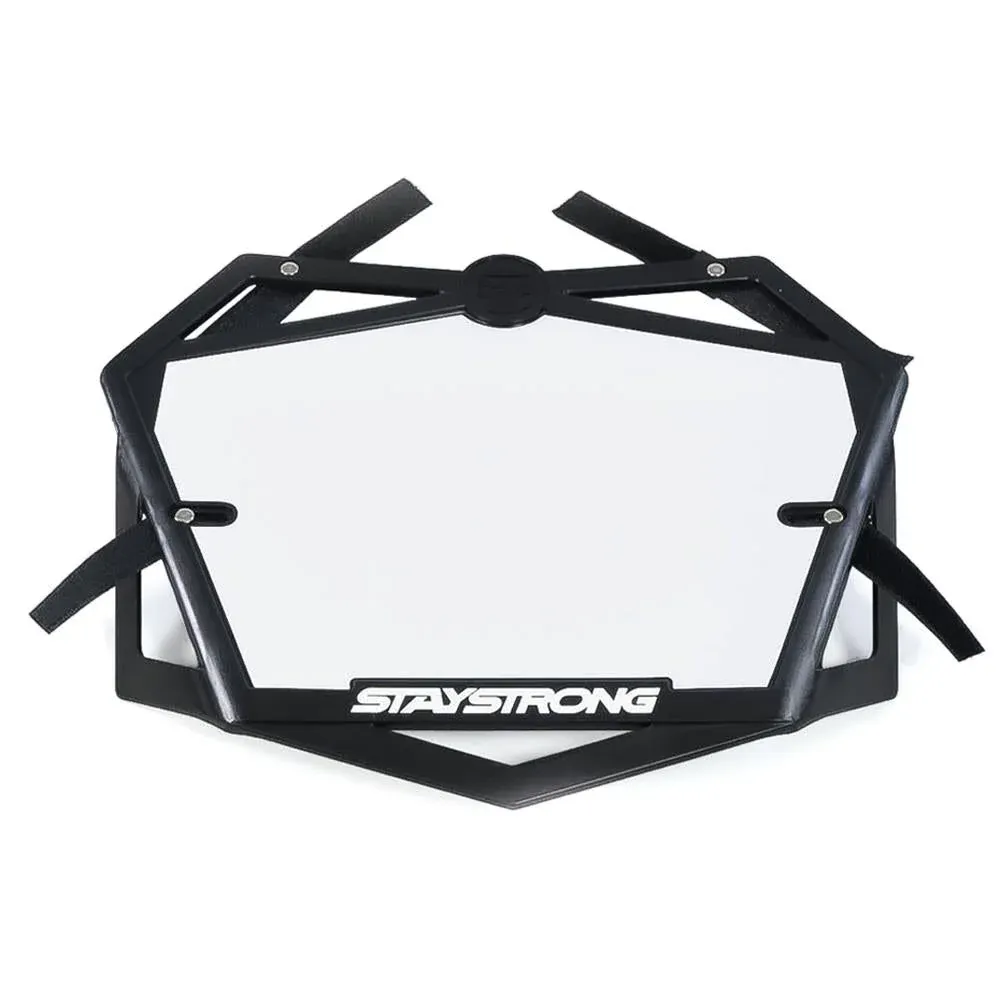 Stay Strong Primo 3D Pro Race Number Plate Black