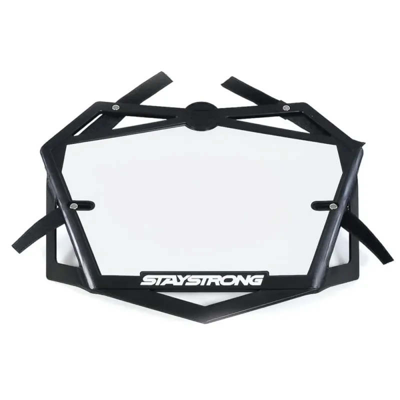Stay Strong Primo 3D Pro Race Number Plate Black