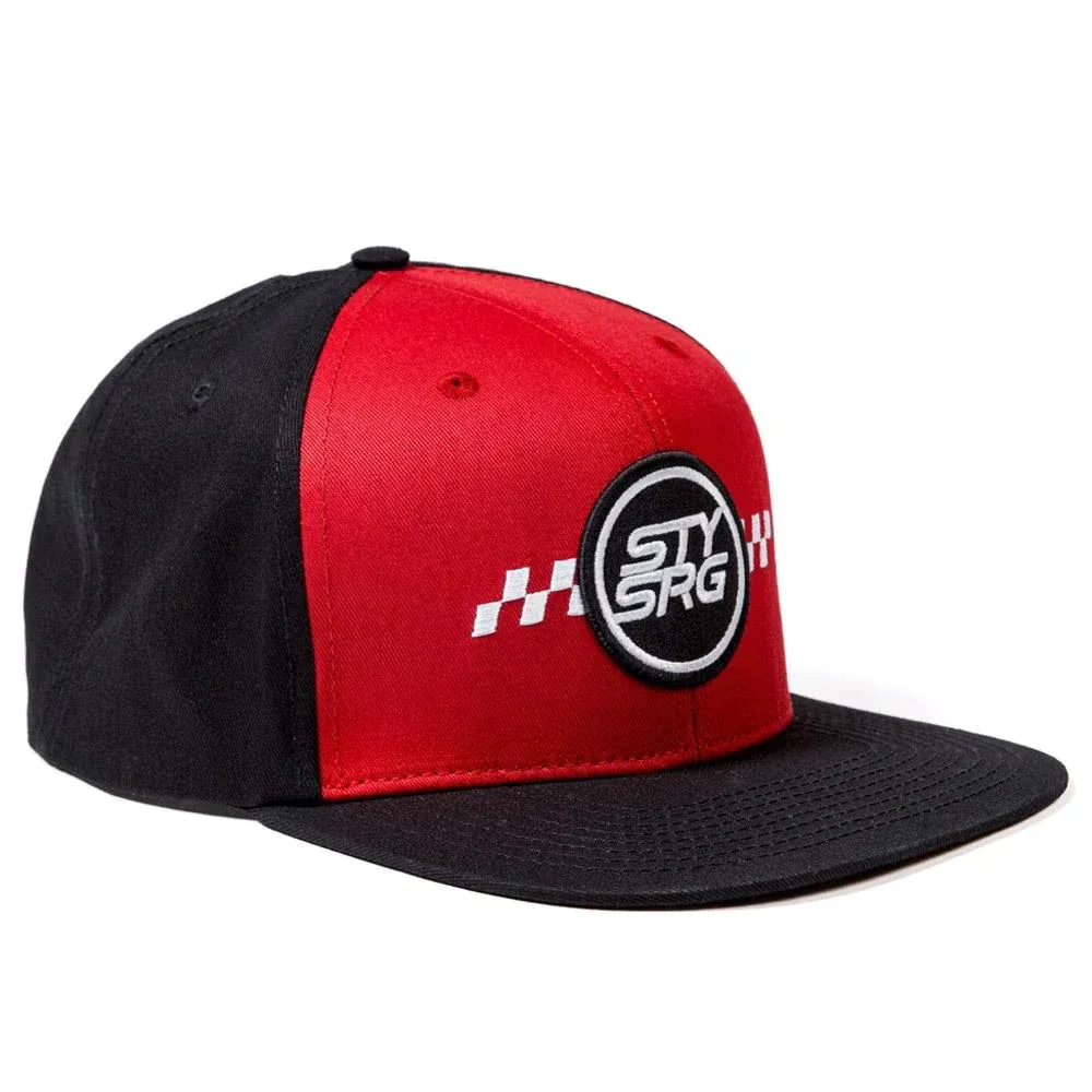 Stay Strong Icon Check Snapback Hat Black/Maroon