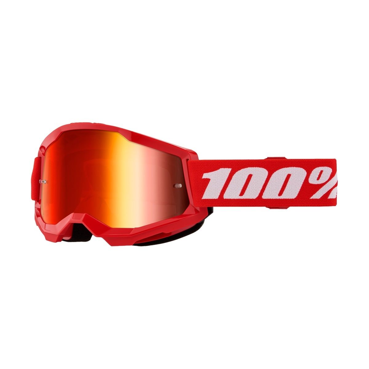 100% Strata  2 Goggle Red Mirror Red Lens