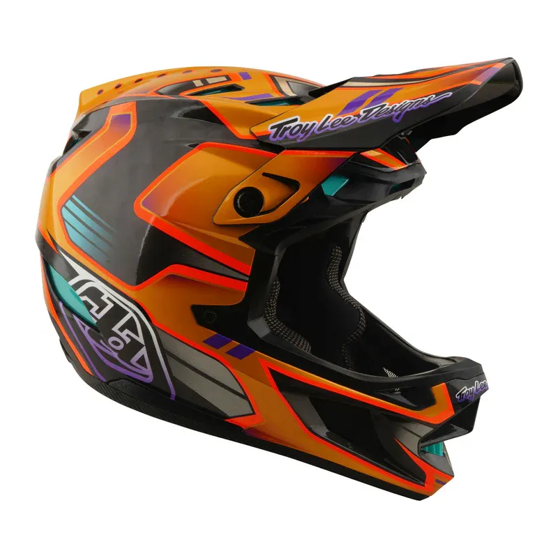 Troy Lee D4 Carbon Helmet Crest Gold