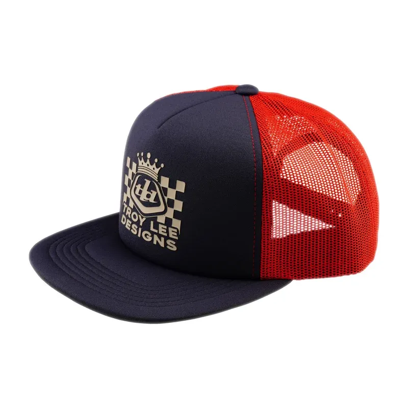 Troy Lee Friday Night Trucker Snapback Hat Red/Indigo
