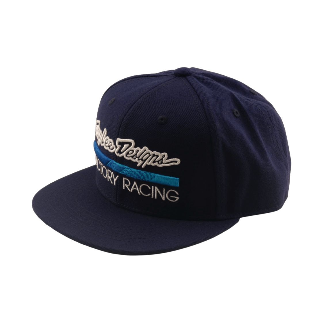 Troy Lee Factory Racing Flat Bill Snapback Hat Navy/Blue