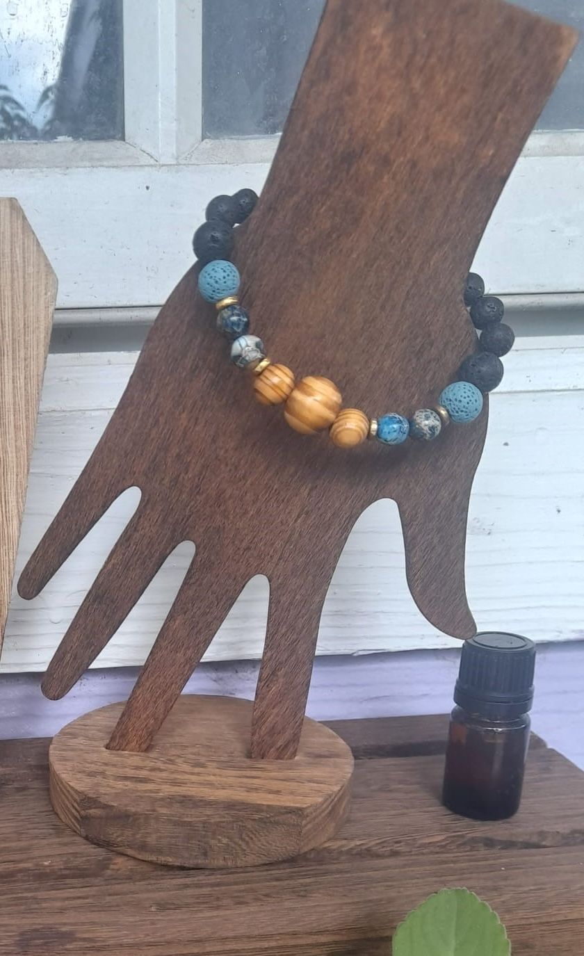 Gemstone & Lava Stone Diffuser Bracelet