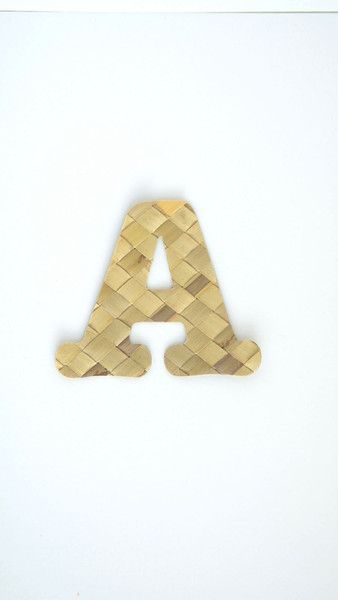 Straw plait alphabet