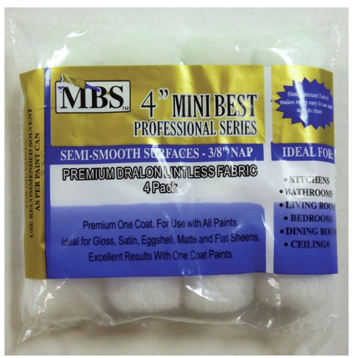 4 Piece 4" Mini Roller Covers