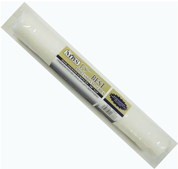 18" Premium White Woven Roller Covers, Size: 1/2"