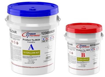 8020 Polyaspartic Broadcast and Topcoat Kit, Color: Clear