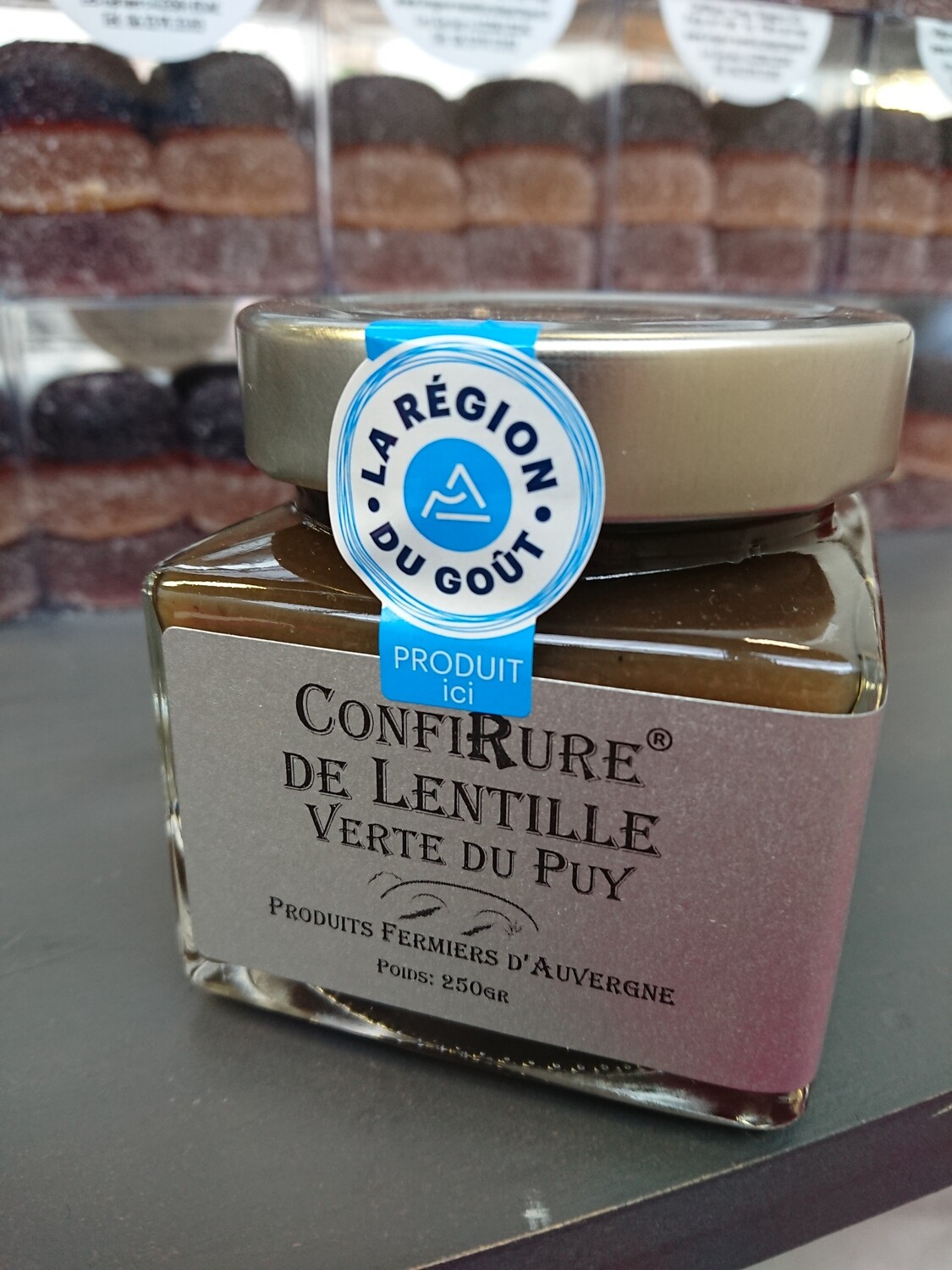 ConfiRure de Lentilles Vertes du Puy A.O.P. - Green Lentils jam, 250 gr.