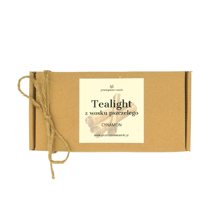 tealight z wosku pszczelego - cynamon - 10szt