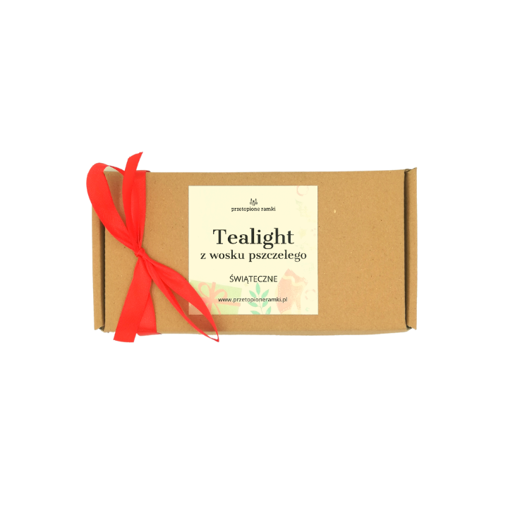tealight z wosku pszczelego - świąteczne - 10szt