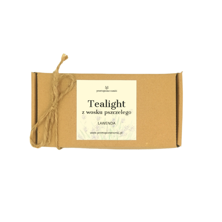 tealight z wosku pszczelego - lawenda - 10szt