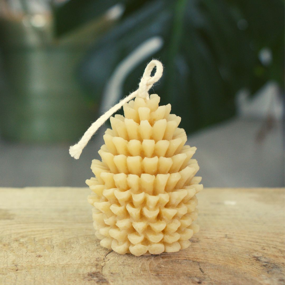 świeca z wosku pszczelego - szyszka