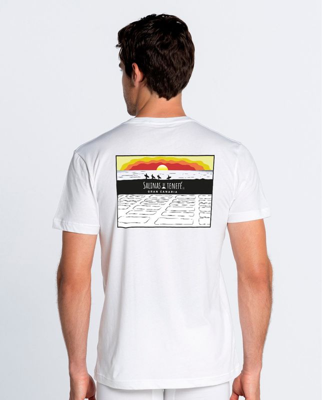Camiseta algodón blanca Amanecer salinas