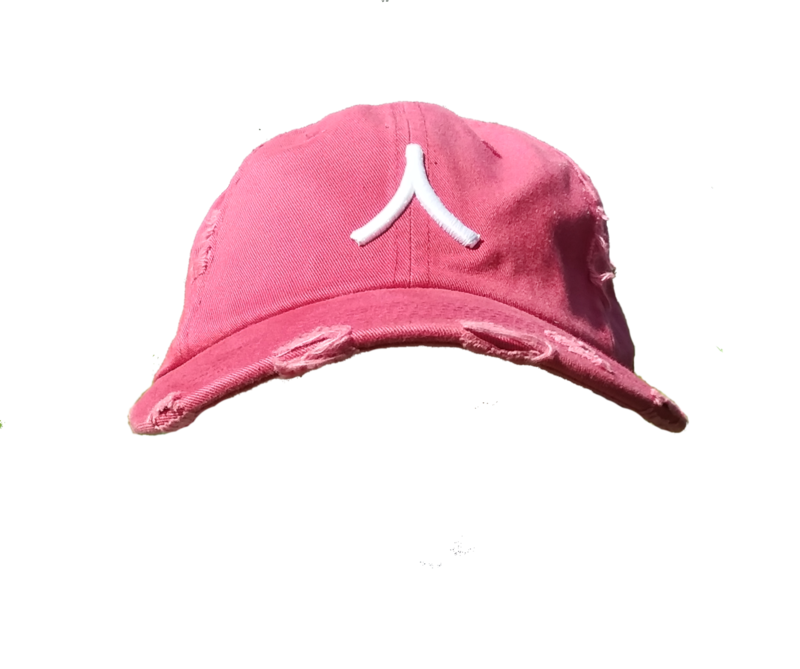 Character By Rakiem Logo Branded Destressed Cap - Red