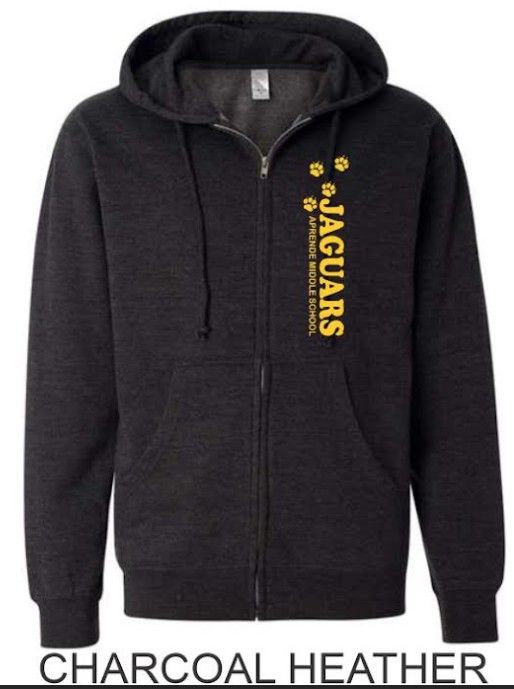 Aprende Zip Hoodie - Charcoal Heather (Independent Trading Co)