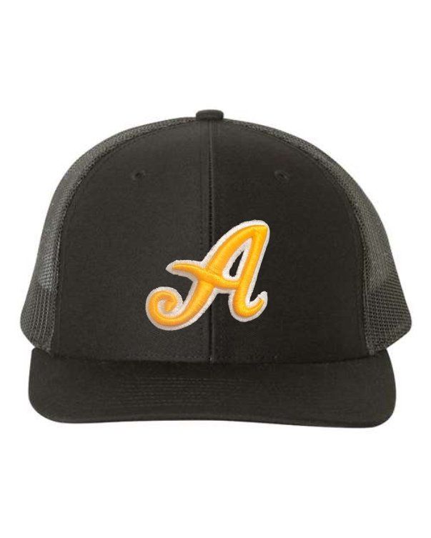 Black Snapback Trucker Hat (Richardson 112)