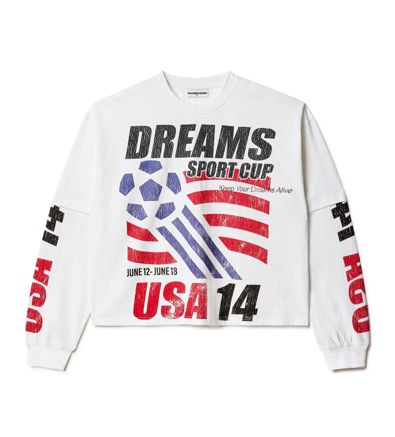 VALE USA 14 WHITE LONGSLEEVE TEE