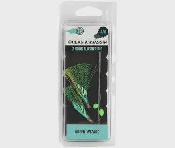 4/o green wizard flasher beak hook