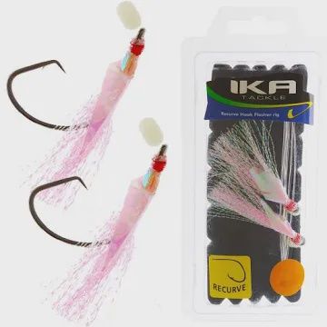 Ika pink 6/0 recurve hook x2 trace