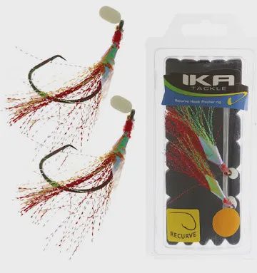 Ika chartruse/red 7/0 flasher rig