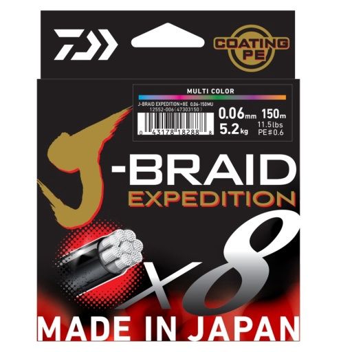 J-BRAID EXPEDITION X8 300M MULTI COLOR, 30lb: 30lb, 70lb: 70lb, Size: 50lb