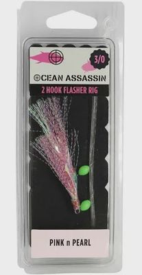 pink n pearl 4/0 flasher rig mustu