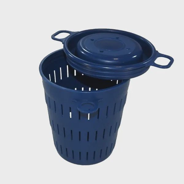 Blue plastic berley pot small (for cray pots)