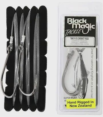 black magic 2x livebait rig 9/0