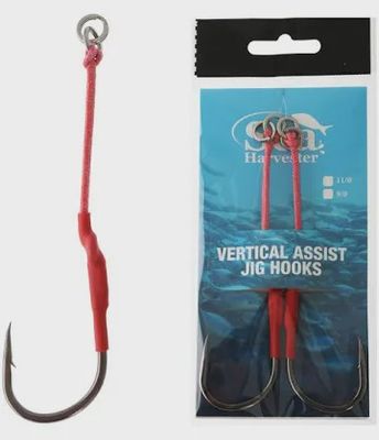 2 vertical jigging assist hooks 11/0