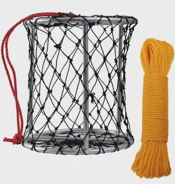 Large Burley pot welded with rope