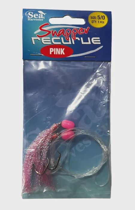 Snapper recurve pink 6/0 flasher rig