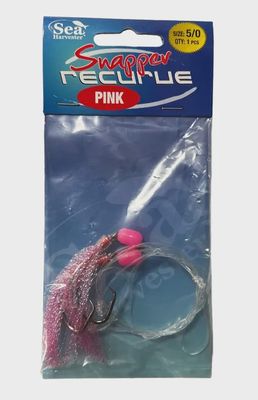 Snapper recurve pink 6/0 flasher rig