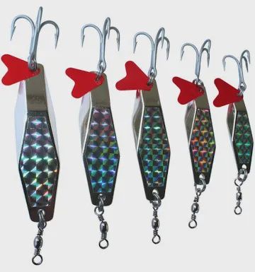 hex wobbler 32 gm silver
